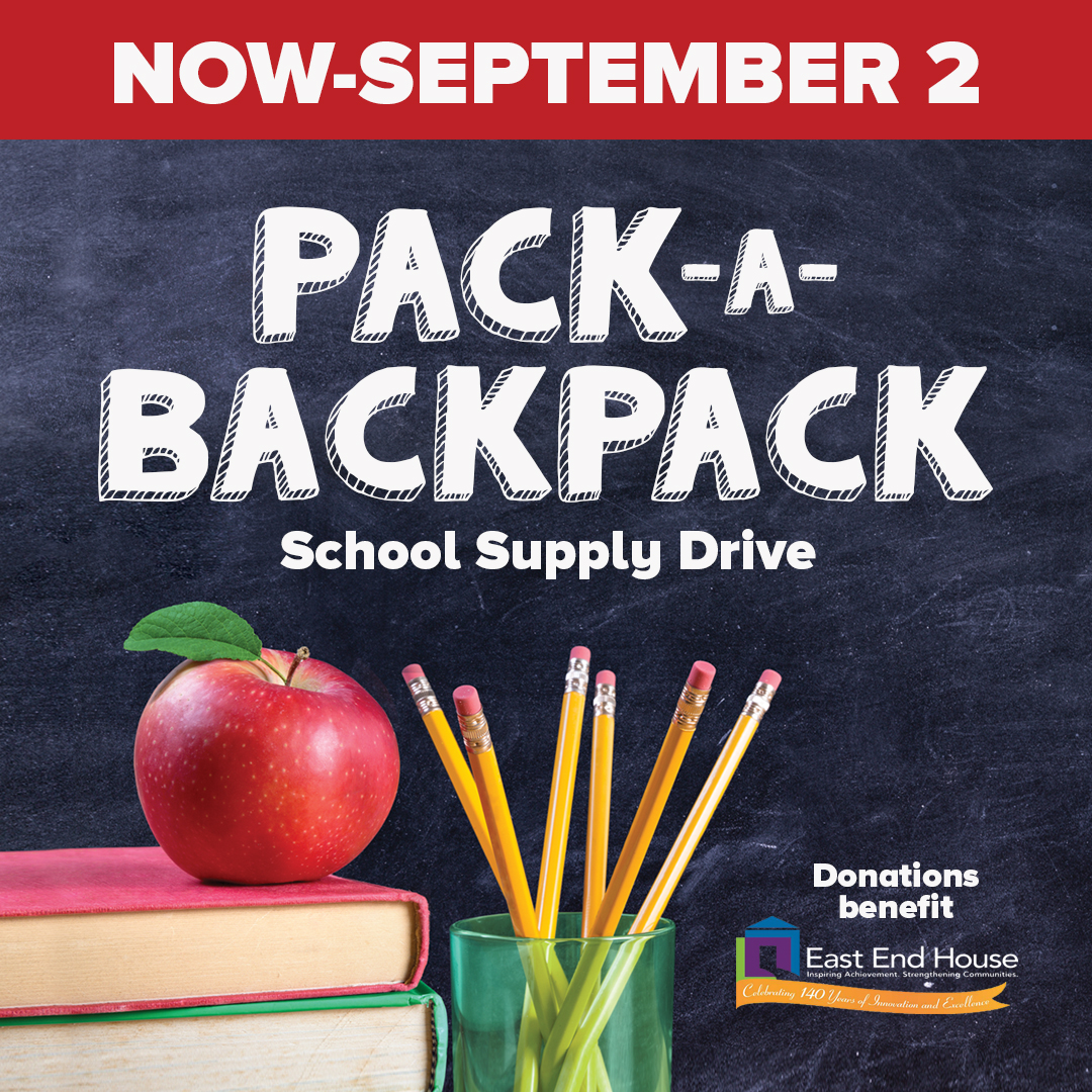 PackaBackpack School Supply Drive at CambridgeSide NOW through