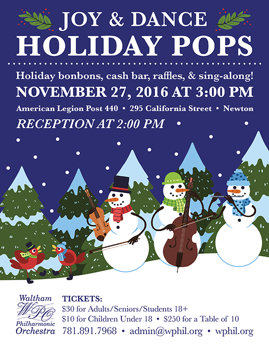 Waltham Philharmonic Holiday Pops [11/27/16]