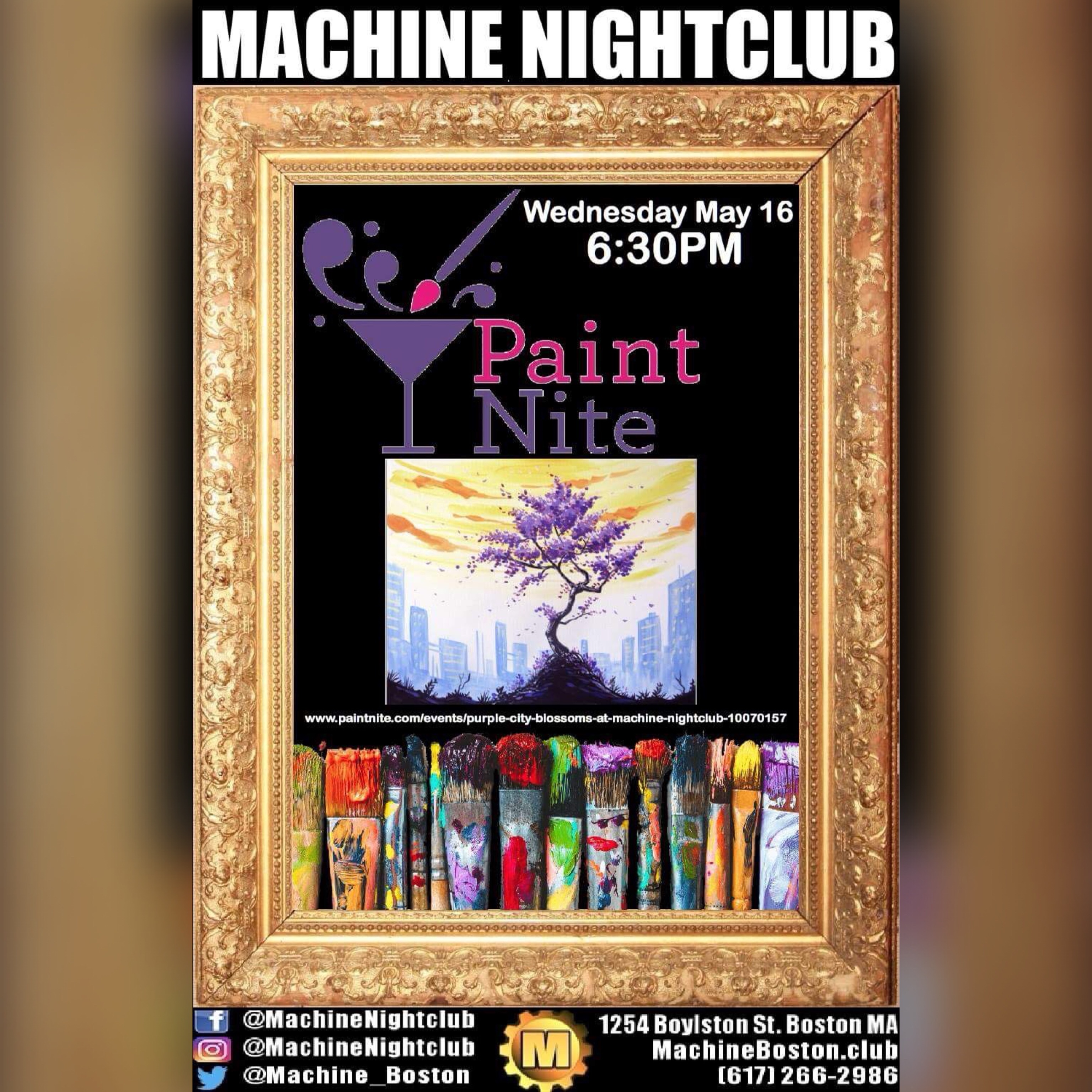 Paint Nite at Machine Boston [05/16/18]