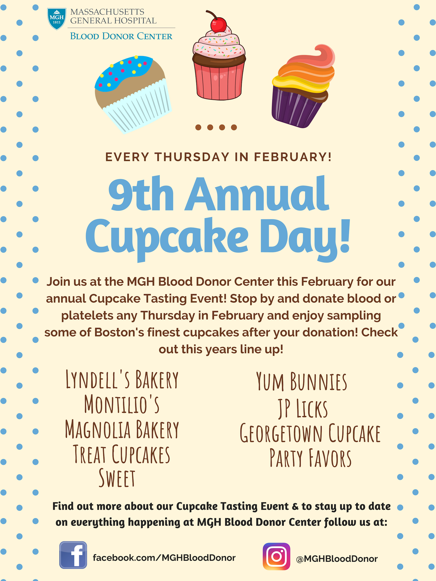 9th Annual Cupcake Tasting Event at MGH [02/28/19]