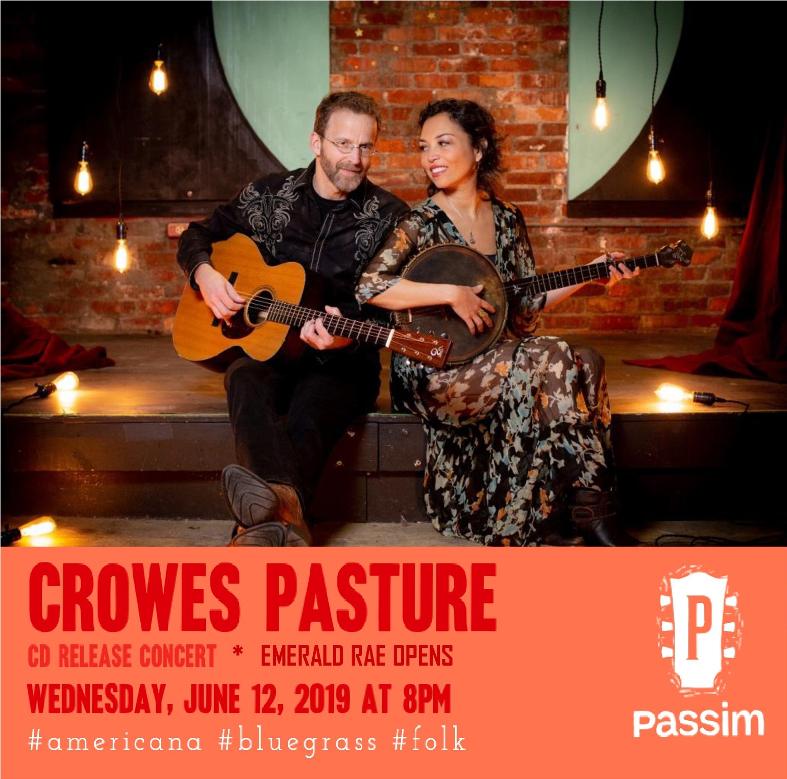 Crowes Pasture CD Release Concert at Club Passim 06/12/19
