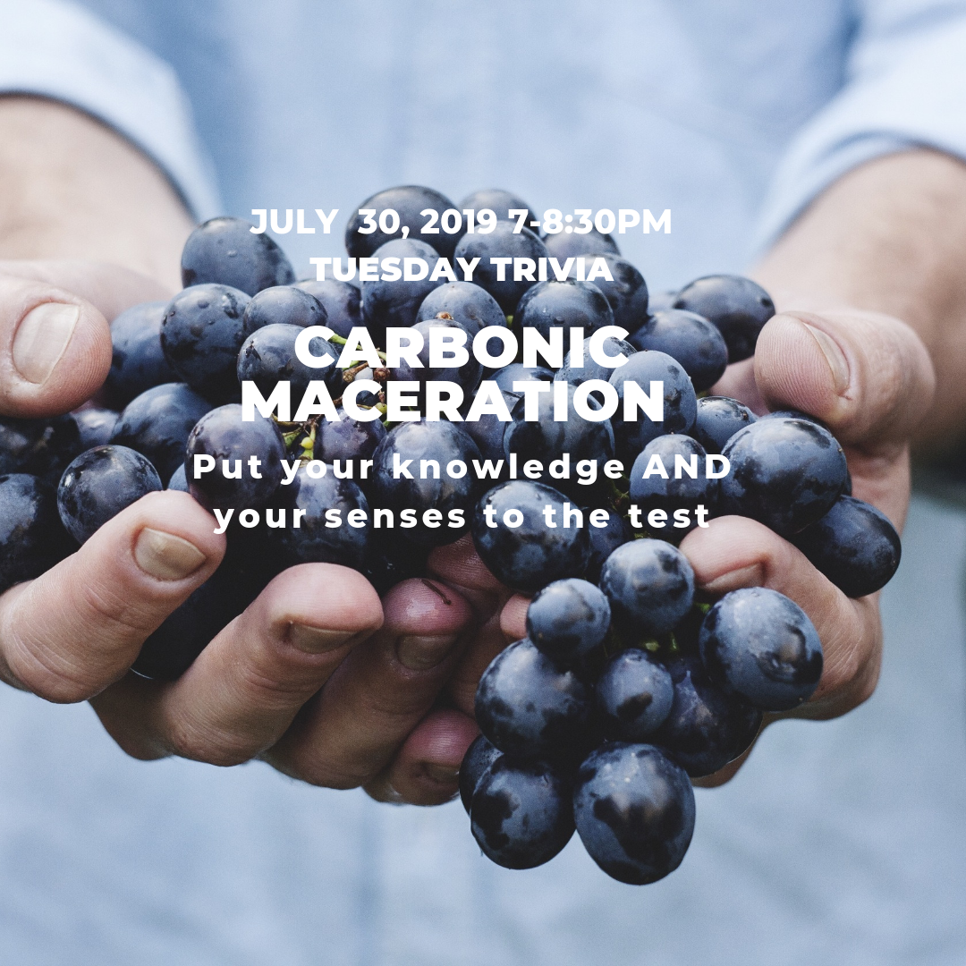 Blind Tasting Trivia Carbonic Maceration 07 30 19 