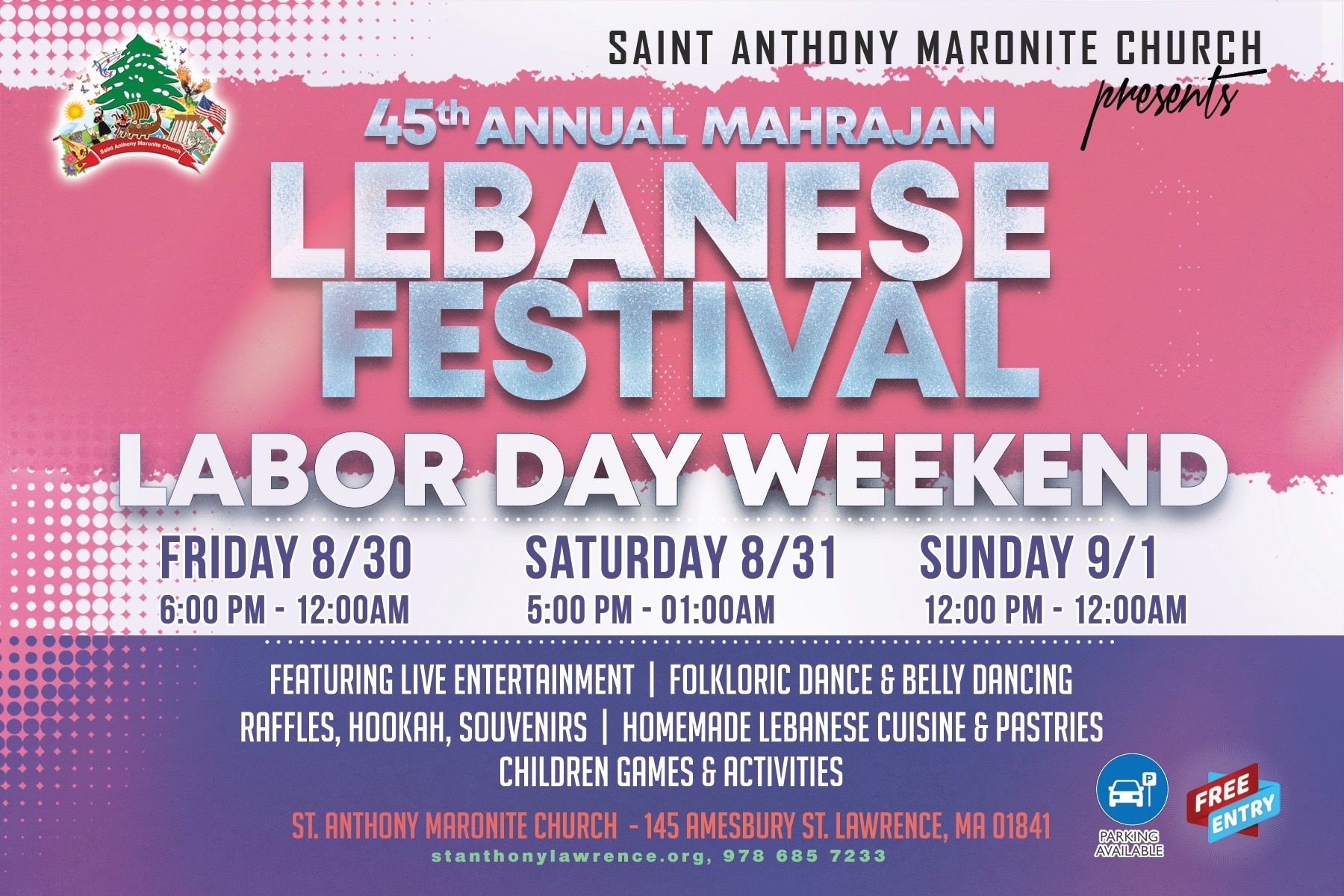 LEBANESE FESTIVAL-MAHRAJAN [08/30/19]