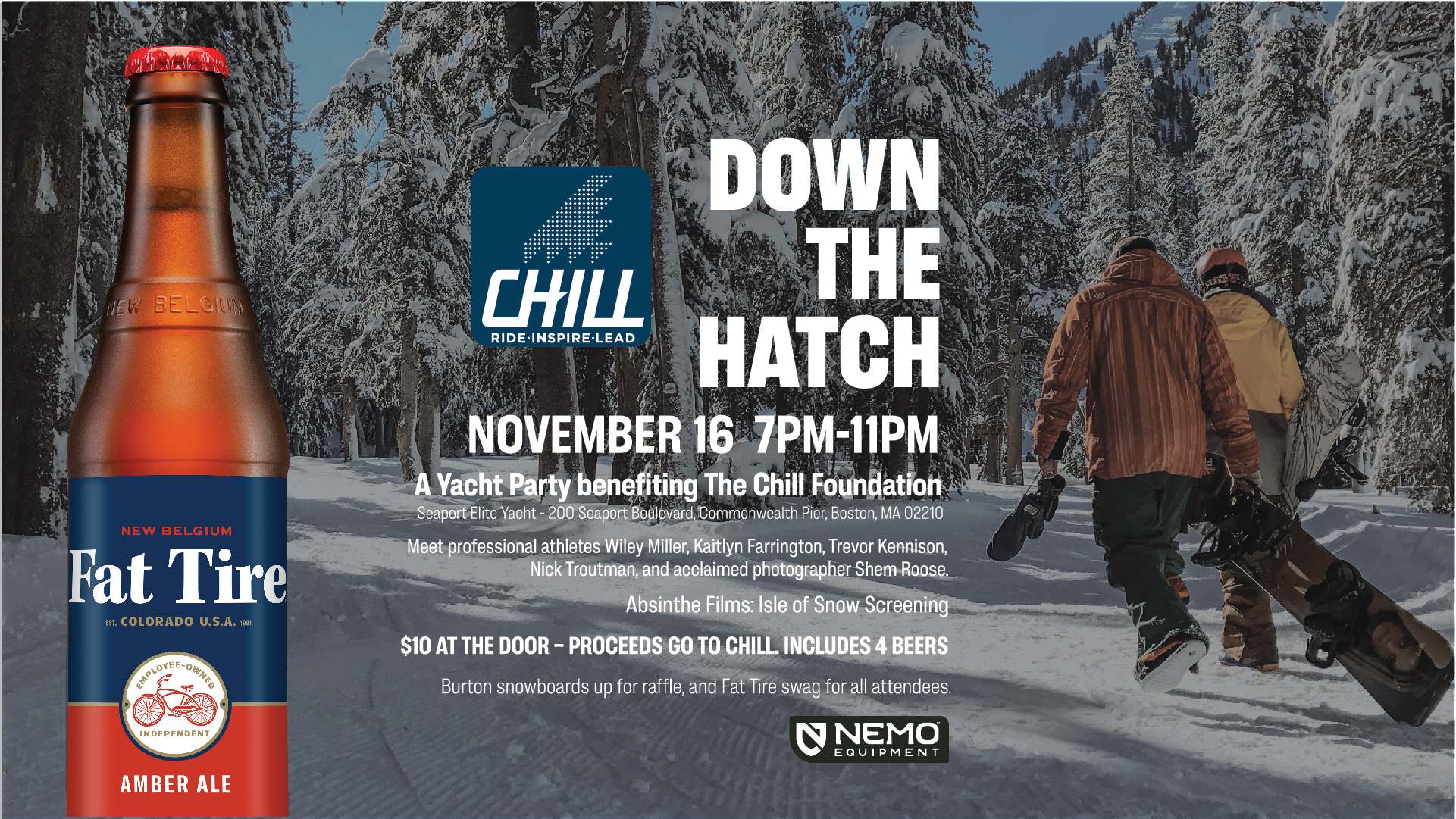 Fat Tire Presents Down The Hatch Benefiting The Chill Foundation
