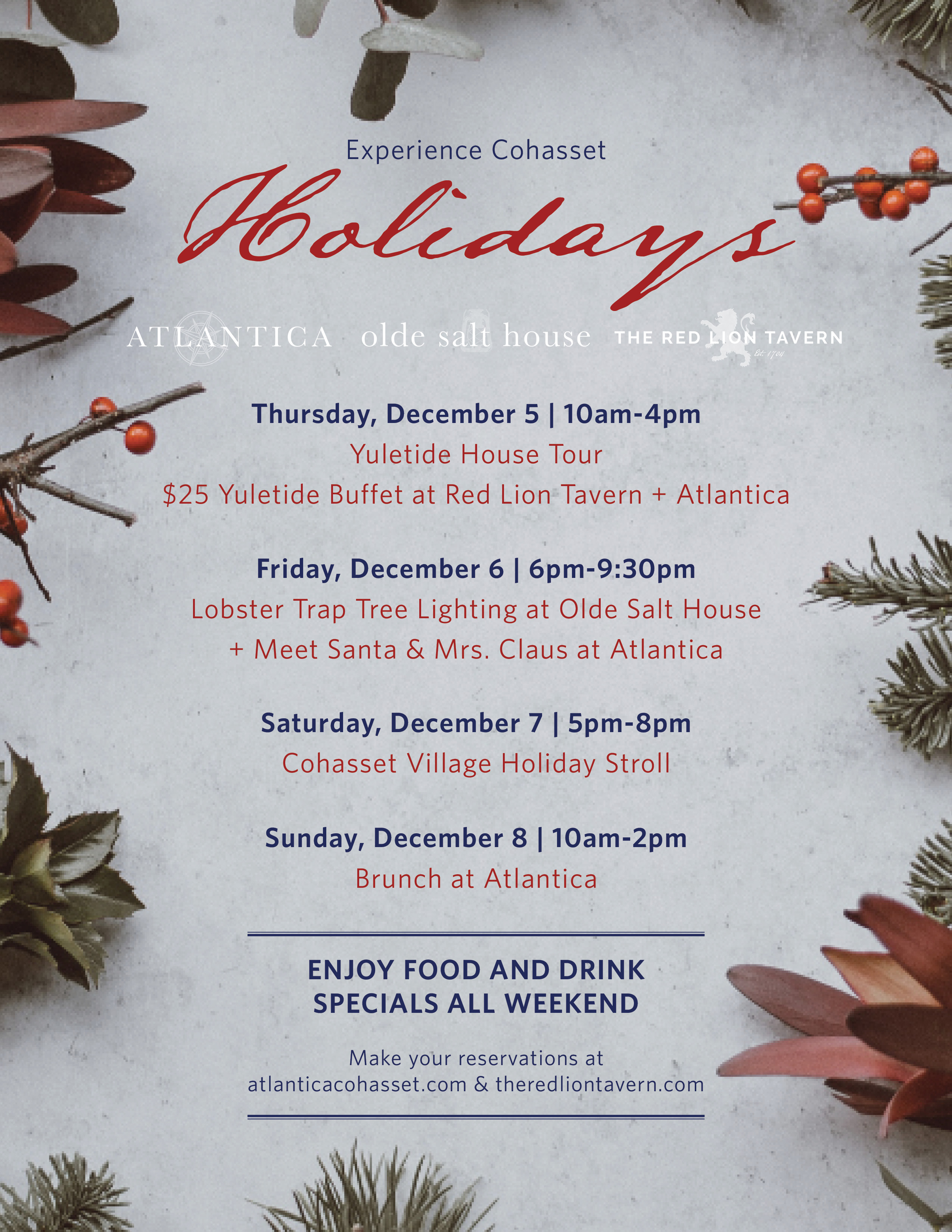 Cohasset VIllage Holiday Stroll at The Red Lion Tavern [12/07/19]
