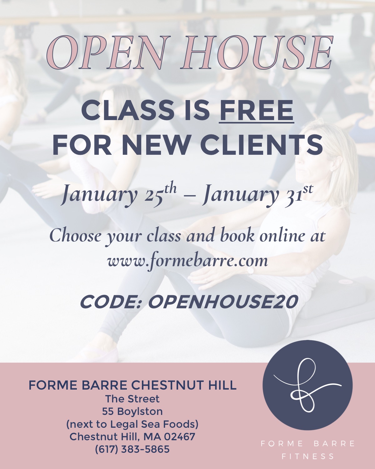 Forme Barre Chestnut Hill Hosts Open House [01/25/20]