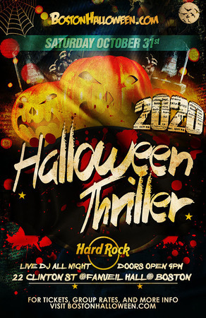 halloween boston 2020 6th Annual Hard Rock Boston Halloween Thriller Party October 31 2020 10 31 20 halloween boston 2020