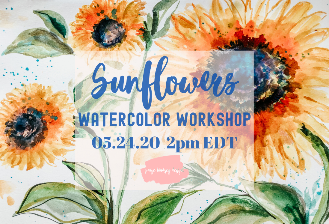 Learn How To Paint Watercolor Sunflower Online 05 24 20