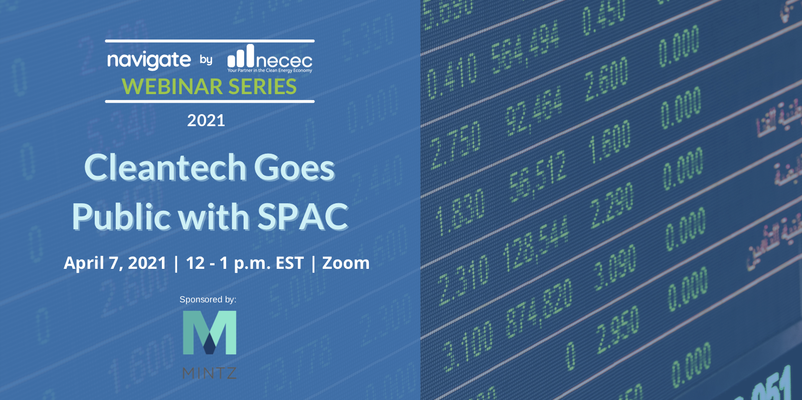 Cleantech Goes Public with SPAC 04/07/21