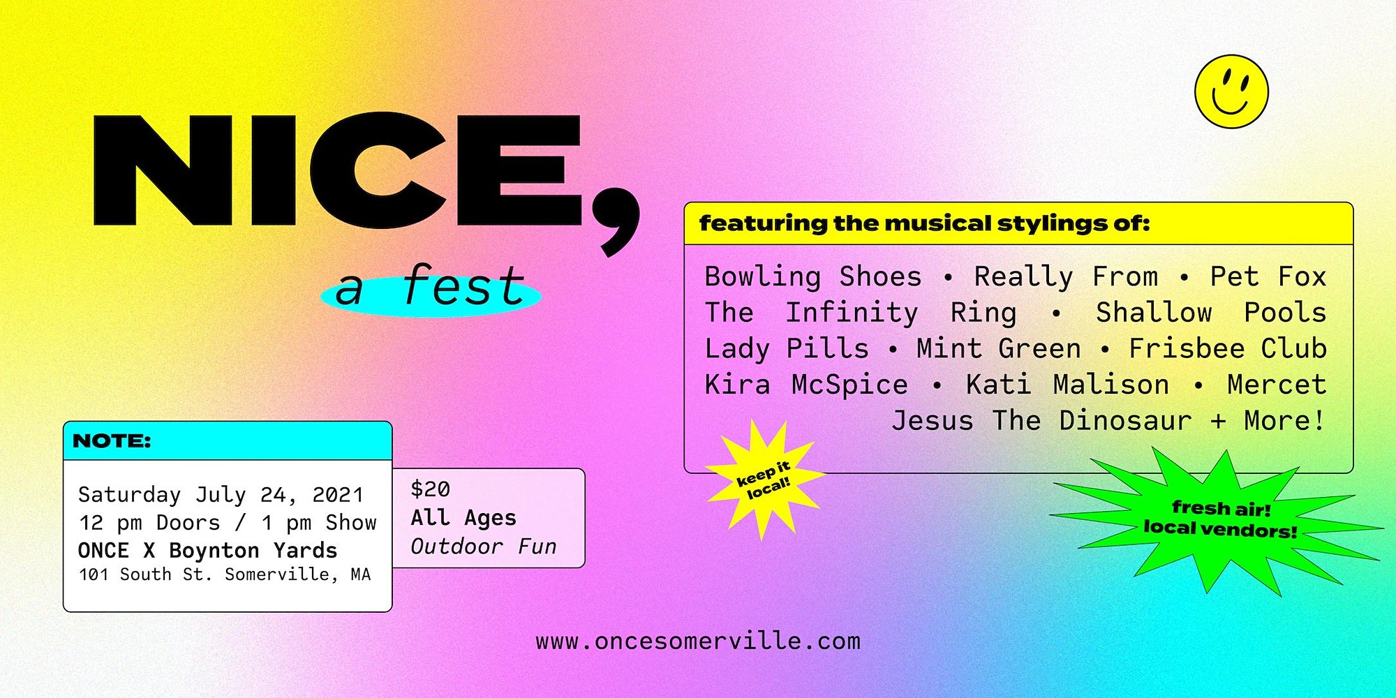 NICE, a fest at ONCE Somerville [07/24/21]