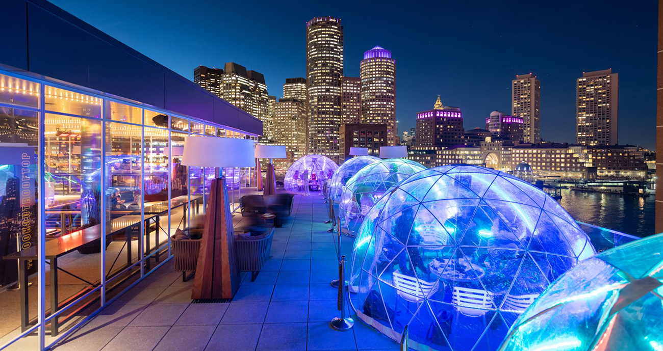 Lookout Rooftop Igloo Bar The Envoy Hotel Boston [11/13/23]